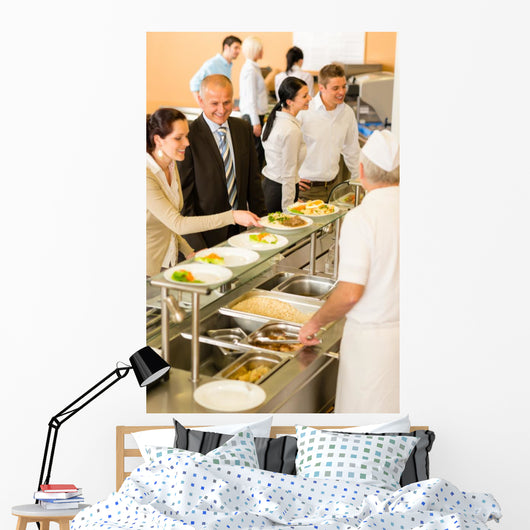 Business Colleagues Cook Serve Wall Decal
