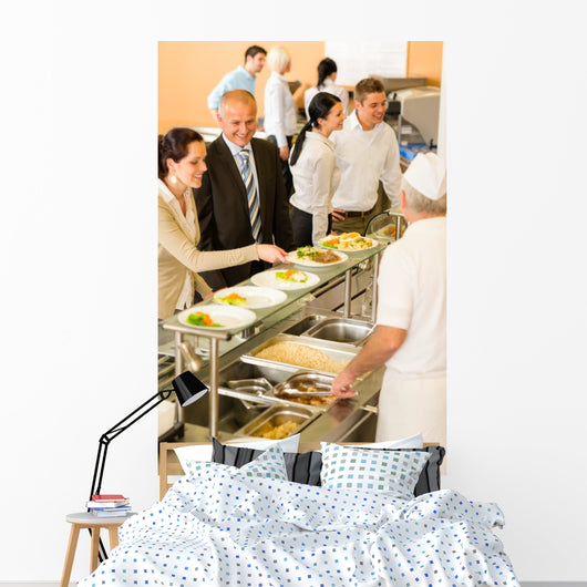 Business Colleagues Cook Serve Wall Decal