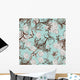 Seamless Floral and Butterfly Pattern 2 Wall Decal