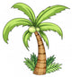Coconut Palm Wall Decal
