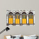 Four Yellow Windows Wall Decal