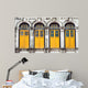 Four Yellow Windows Wall Decal