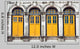 Four Yellow Windows Wall Decal