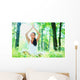 Young Woman Doing Yoga Wall Decal