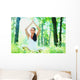Young Woman Doing Yoga Wall Decal