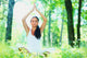 Young Woman Doing Yoga Wall Decal