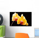 Beautiful Yellow Orchids Black Wall Decal