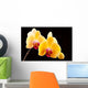 Beautiful Yellow Orchids Black Wall Decal