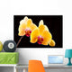 Beautiful Yellow Orchids Black Wall Decal