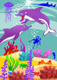 Cartoon Undersea Illustration Wall Decal