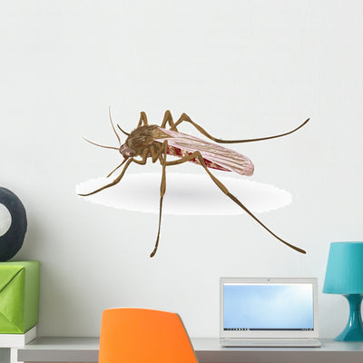Mosquito Wall Decal shown on a wall