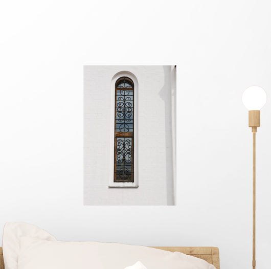 Narrow Window White Wall Wall Decal
