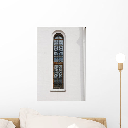 Narrow Window White Wall Wall Decal