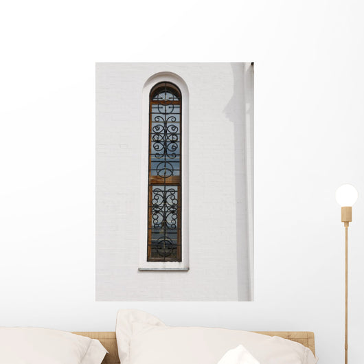 Narrow Window White Wall Wall Decal