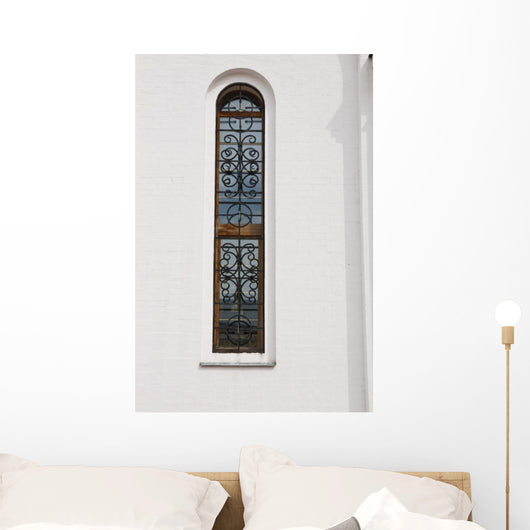 Narrow Window White Wall Wall Decal