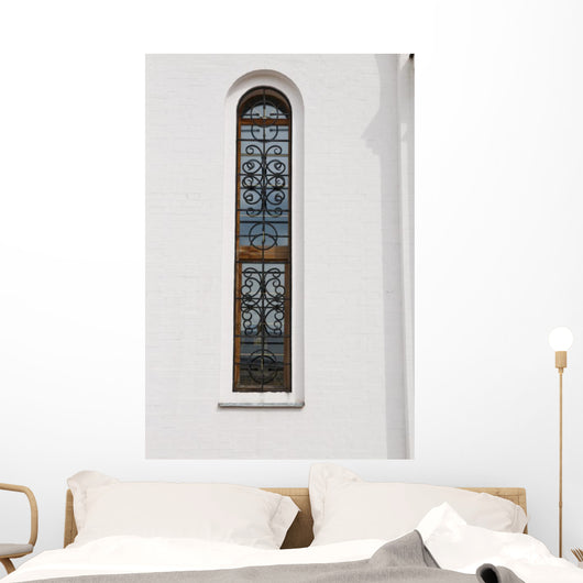 Narrow Window White Wall Wall Decal