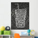 Coffee Word Cloud Wall Decal