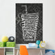 Coffee Word Cloud Wall Decal