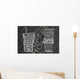 Two Coffee Cups Word Clouds Wall Decal