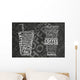 Two Coffee Cups Word Clouds Wall Decal