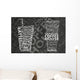 Two Coffee Cups Word Clouds Wall Decal