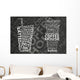 Two Coffee Cups Word Clouds Wall Decal