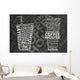 Two Coffee Cups Word Clouds Wall Decal