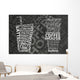 Two Coffee Cups Word Clouds Wall Decal