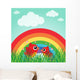 Love Bird with Hearts Wall Decal