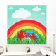 Love Bird with Hearts Wall Decal