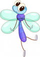 Cartoon Dragonfly Wall Decal