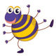 Dancing Cartoon Spider Wall Decal