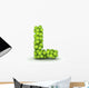 Letter L Tennis Balls Wall Decal