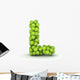 Letter L Tennis Balls Wall Decal