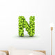 Letter N Tennis Balls Wall Decal