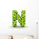 Letter N Tennis Balls Wall Decal