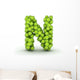 Letter N Tennis Balls Wall Decal