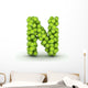 Letter N Tennis Balls Wall Decal