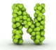 Letter N Tennis Balls Wall Decal