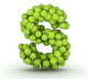 Letter S Tennis Balls Wall Decal