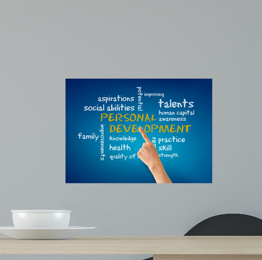 Personal Development Word Cloud Wall Decal