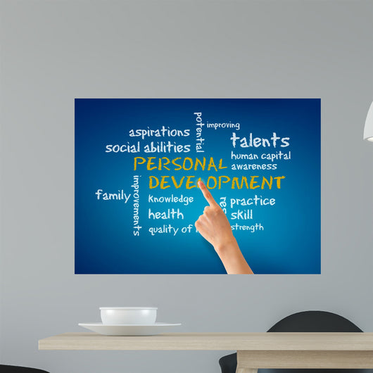 Personal Development Word Cloud Wall Decal
