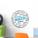 Math Word Sphere Wall Decal