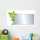 Green Alien Pointing Board Wall Decal