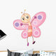 Jumping Cartoon Butterfly Wall Decal