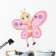 Jumping Cartoon Butterfly Wall Decal