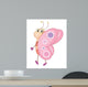 Cartoon Butterfly Looking Over Shoulder Wall Decal