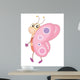 Cartoon Butterfly Looking Over Shoulder Wall Decal