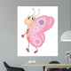 Cartoon Butterfly Looking Over Shoulder Wall Decal