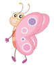 Cartoon Butterfly Looking Over Shoulder Wall Decal